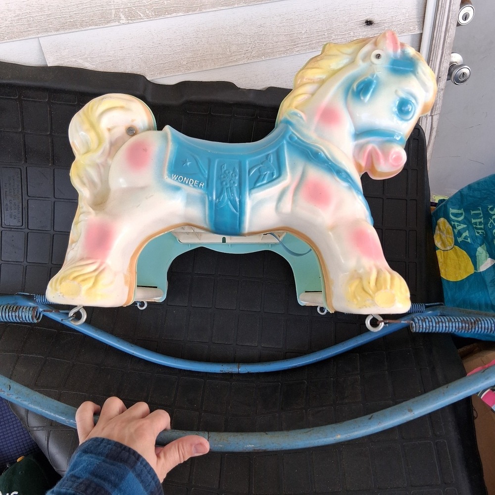 Vintage 1950s Wonder‎ Horse Shoo-Fly Childs Riding Bouncing Rocking Spring Horse